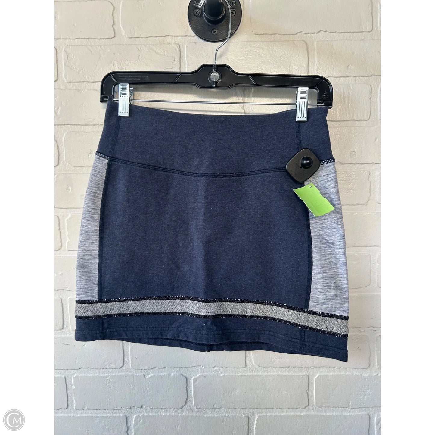 Athletic Skort By Lululemon In Blue & Grey, Size: 4