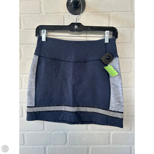 Athletic Skort By Lululemon In Blue & Grey, Size: 4