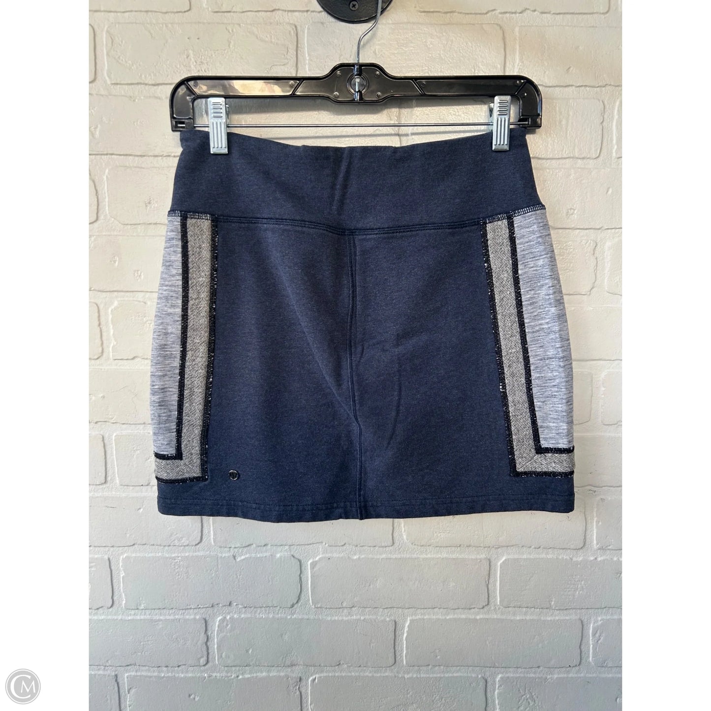 Athletic Skort By Lululemon In Blue & Grey, Size: 4