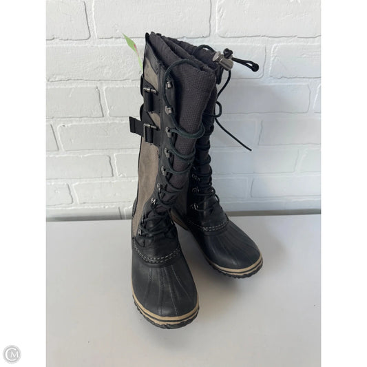 Boots Snow By Sorel In Black & Brown, Size: 8