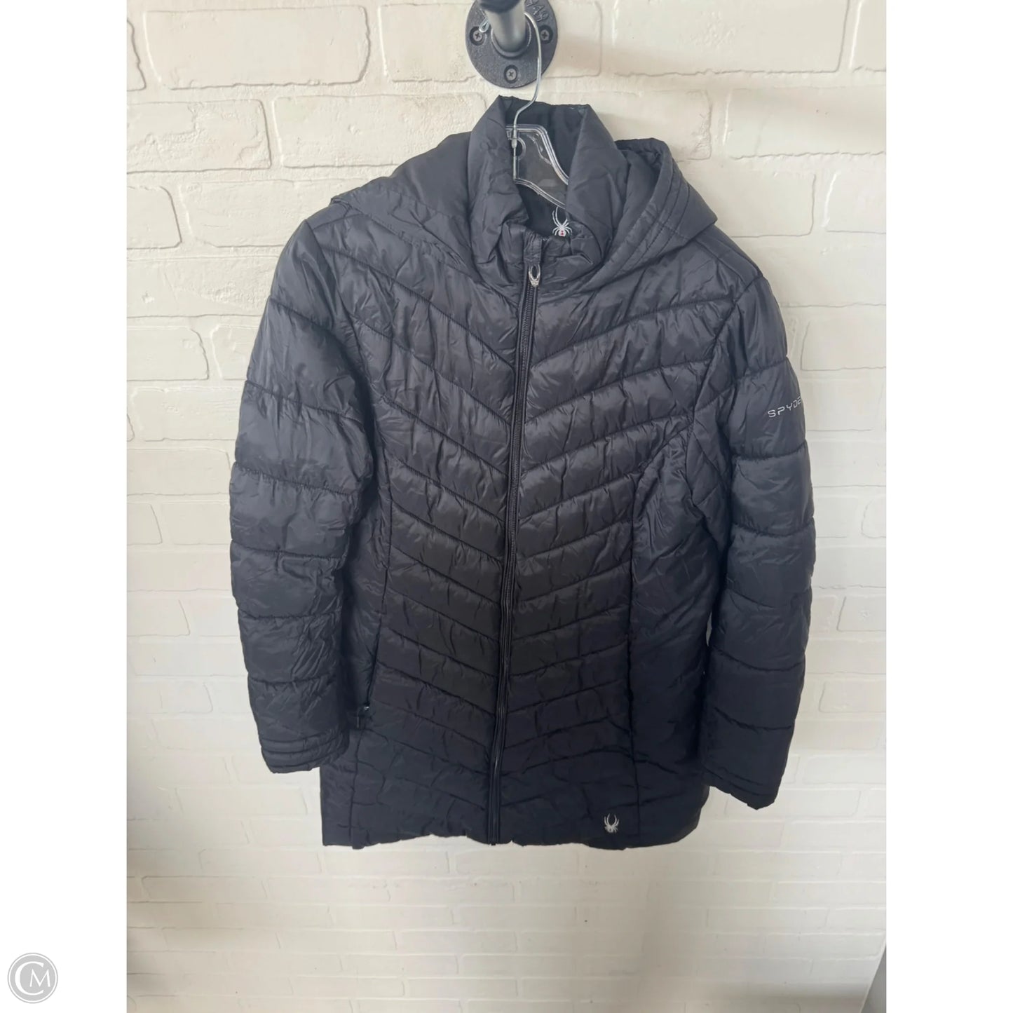Coat Puffer & Quilted By Spyder In Black, Size: M