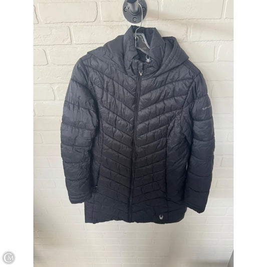 Coat Puffer & Quilted By Spyder In Black, Size: M