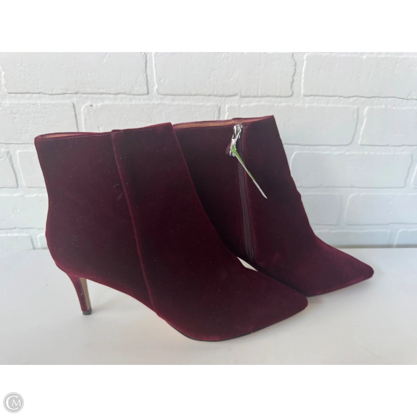 Boots Ankle Heels By Halogen In Red, Size: 9.5