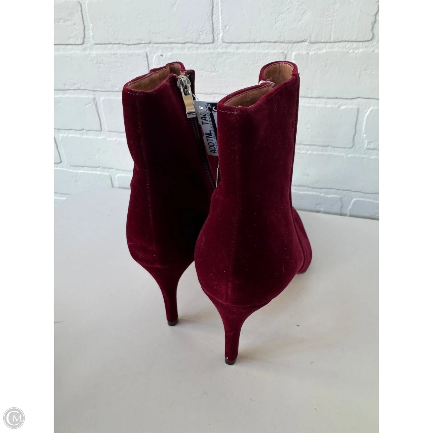 Boots Ankle Heels By Halogen In Red, Size: 9.5
