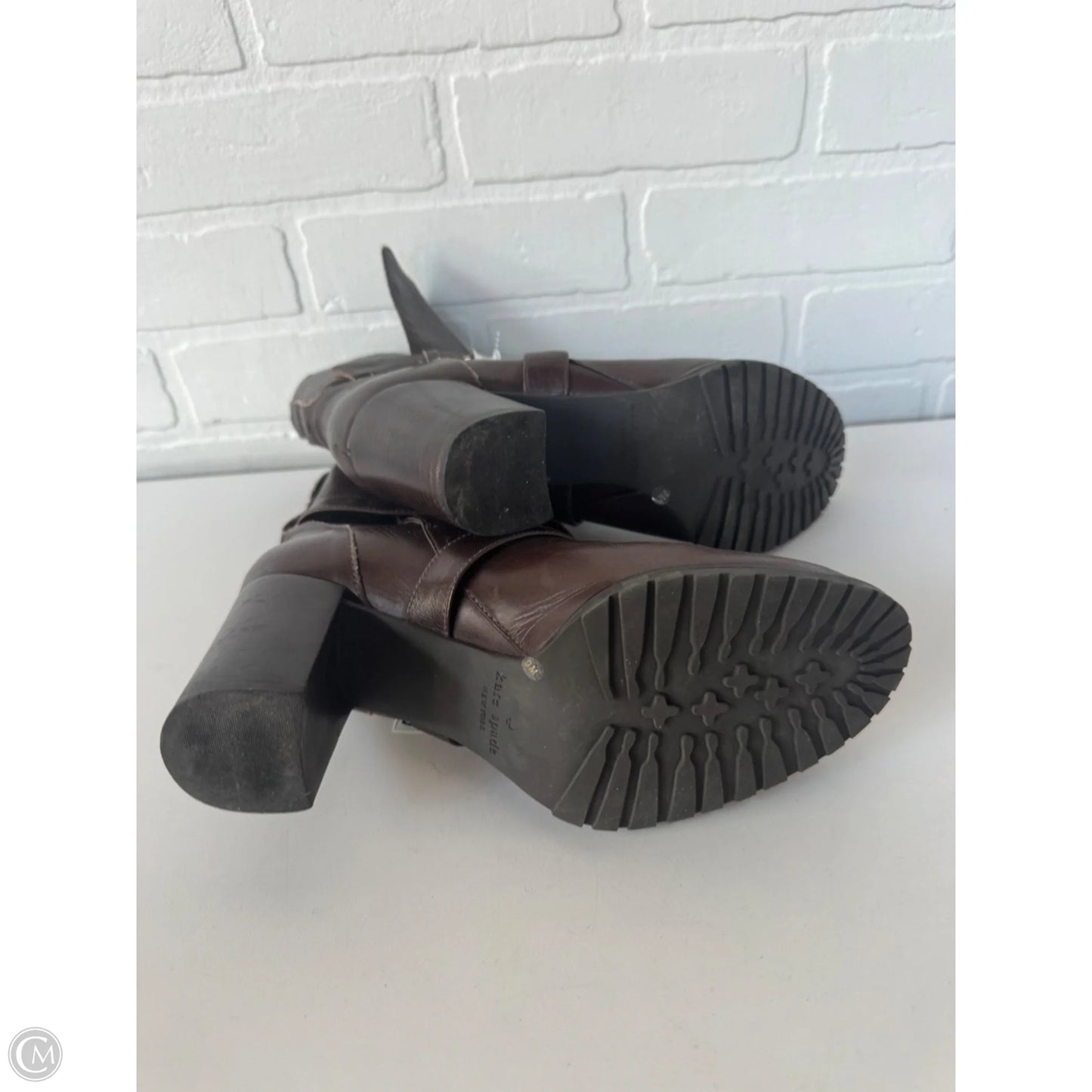 Boots Designer By Kate Spade In Brown, Size: 9