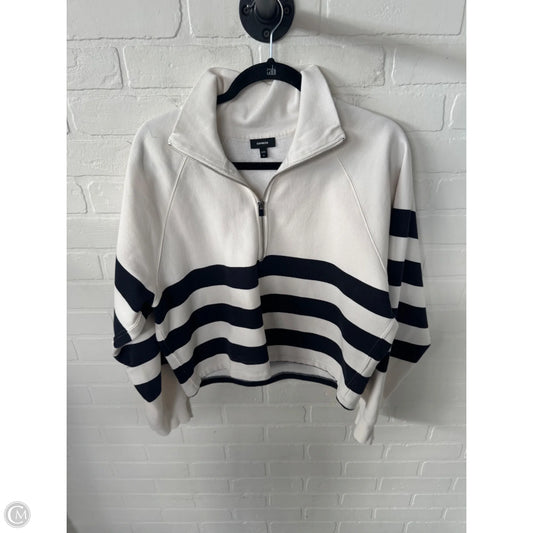 Sweatshirt Collar By Express In Black & Cream, Size: M