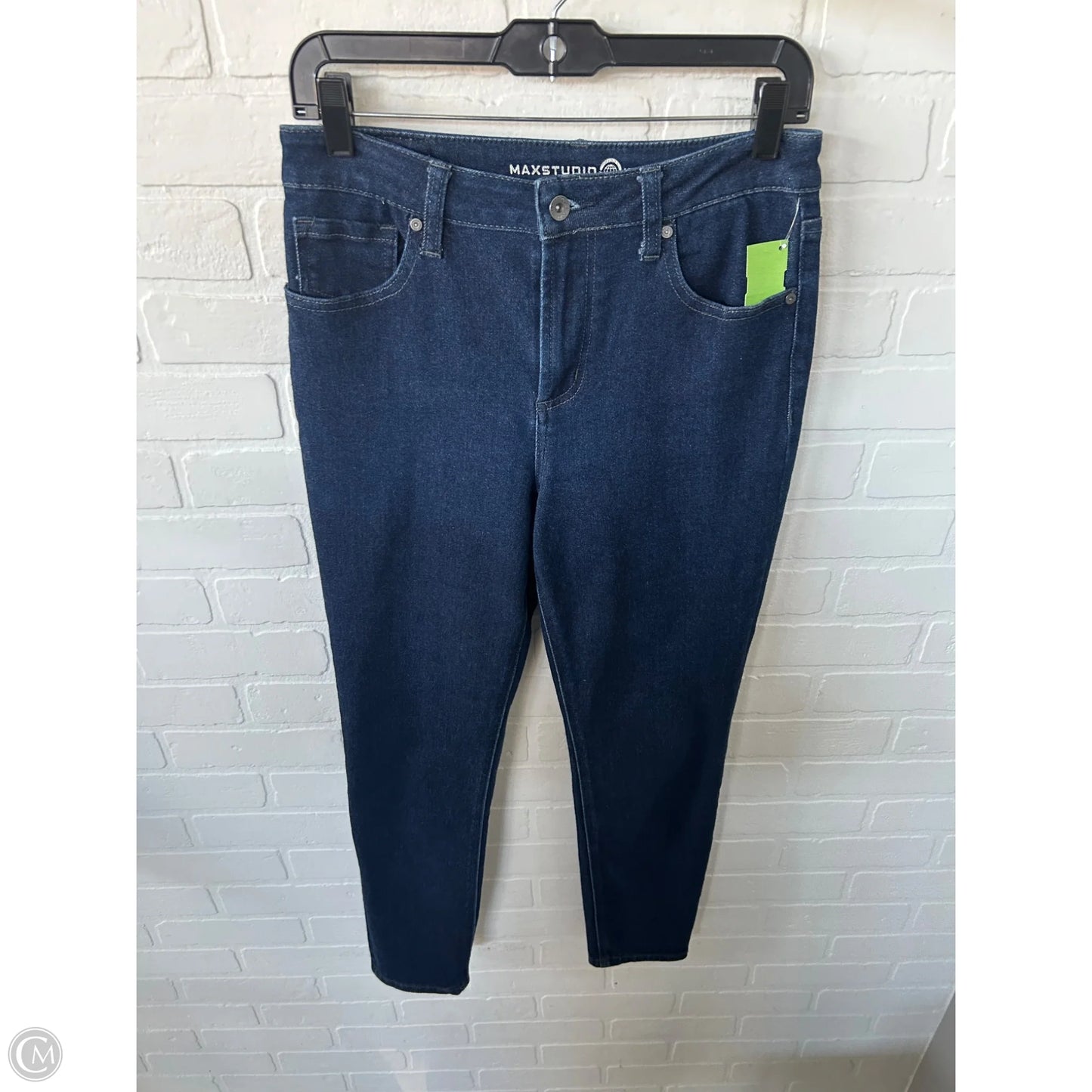 Jeans Skinny By Max Studio In Blue Denim, Size: 8