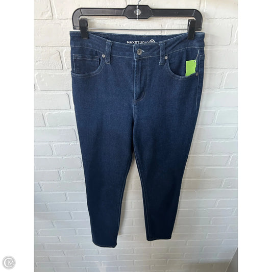 Jeans Skinny By Max Studio In Blue Denim, Size: 8
