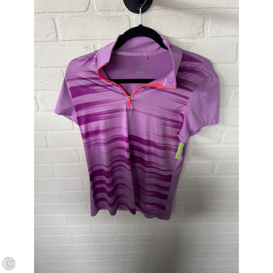Athletic Top Short Sleeve By Nike Apparel In Purple, Size: M