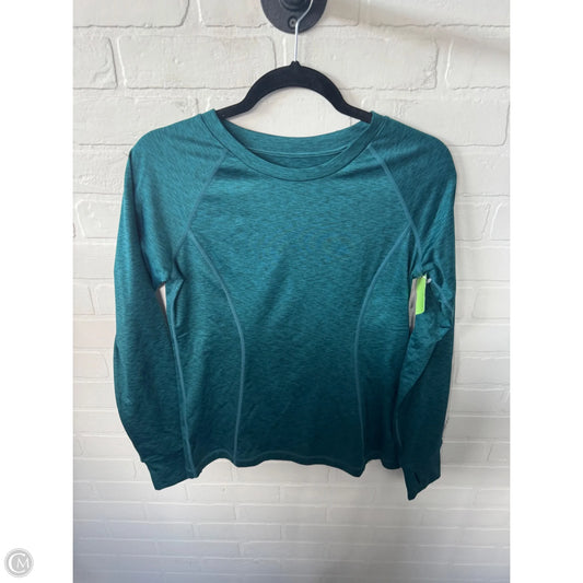 Athletic Top Long Sleeve Crewneck By Eddie Bauer In Teal, Size: M
