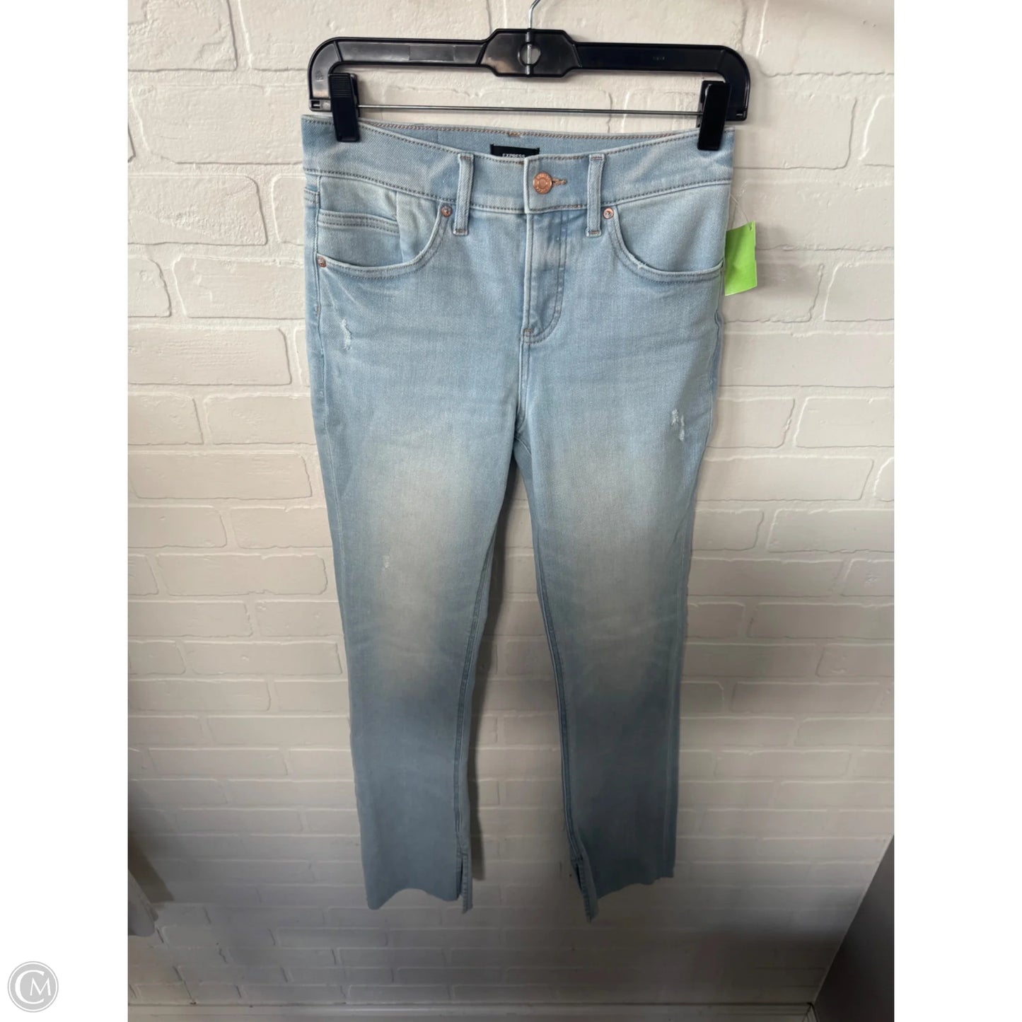 Jeans Straight By Express In Blue Denim, Size: 2