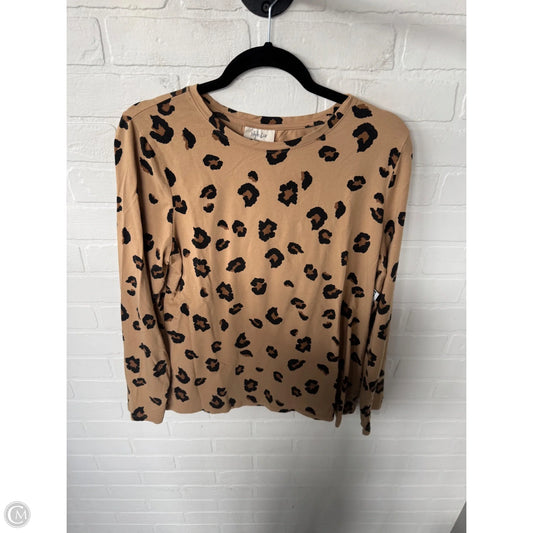 Top Long Sleeve Basic By Style And Company In TAN, Size: Xl