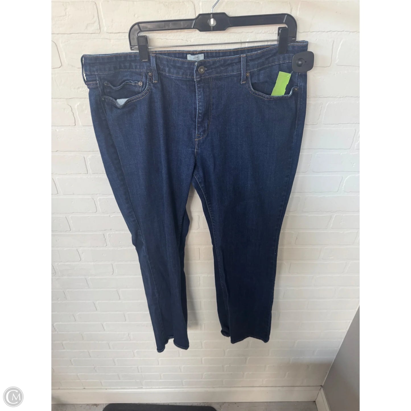 Jeans Straight By Levis In Blue Denim, Size: 18