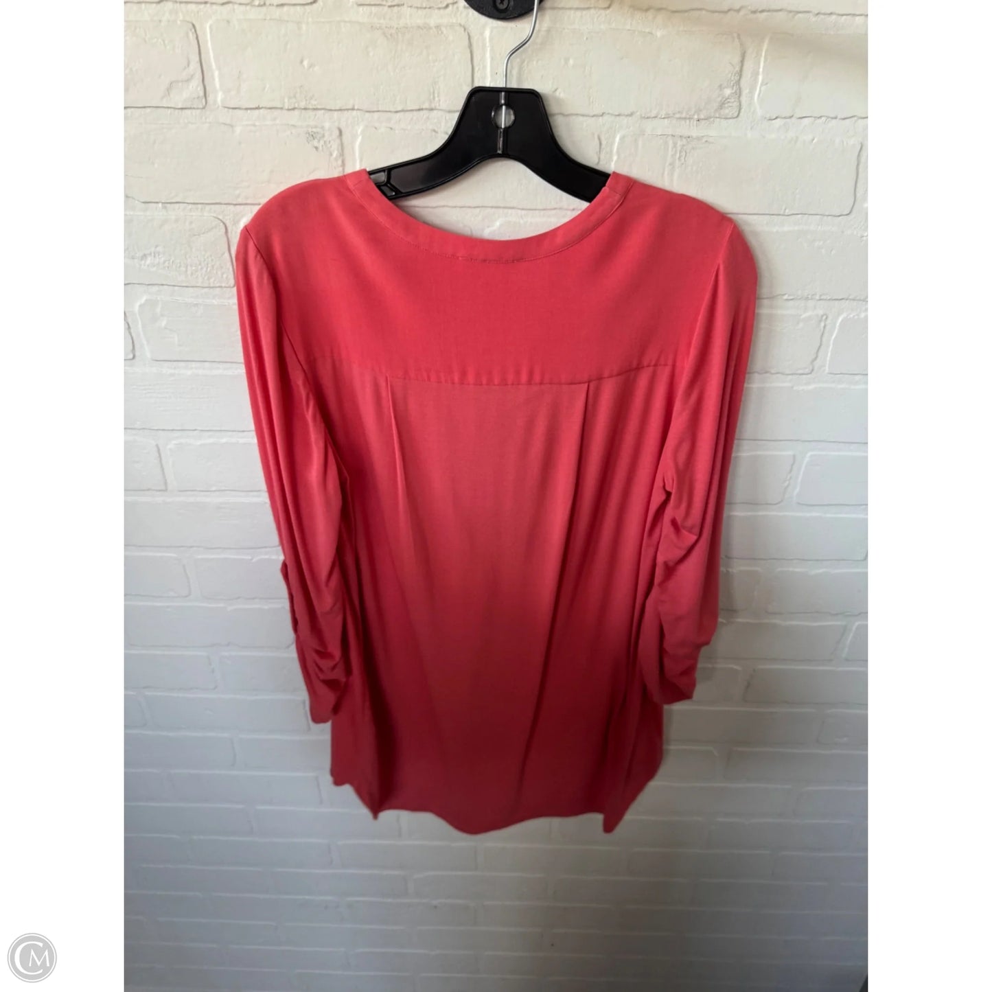 Top 3/4 Sleeve By Pleione In Orange, Size: S