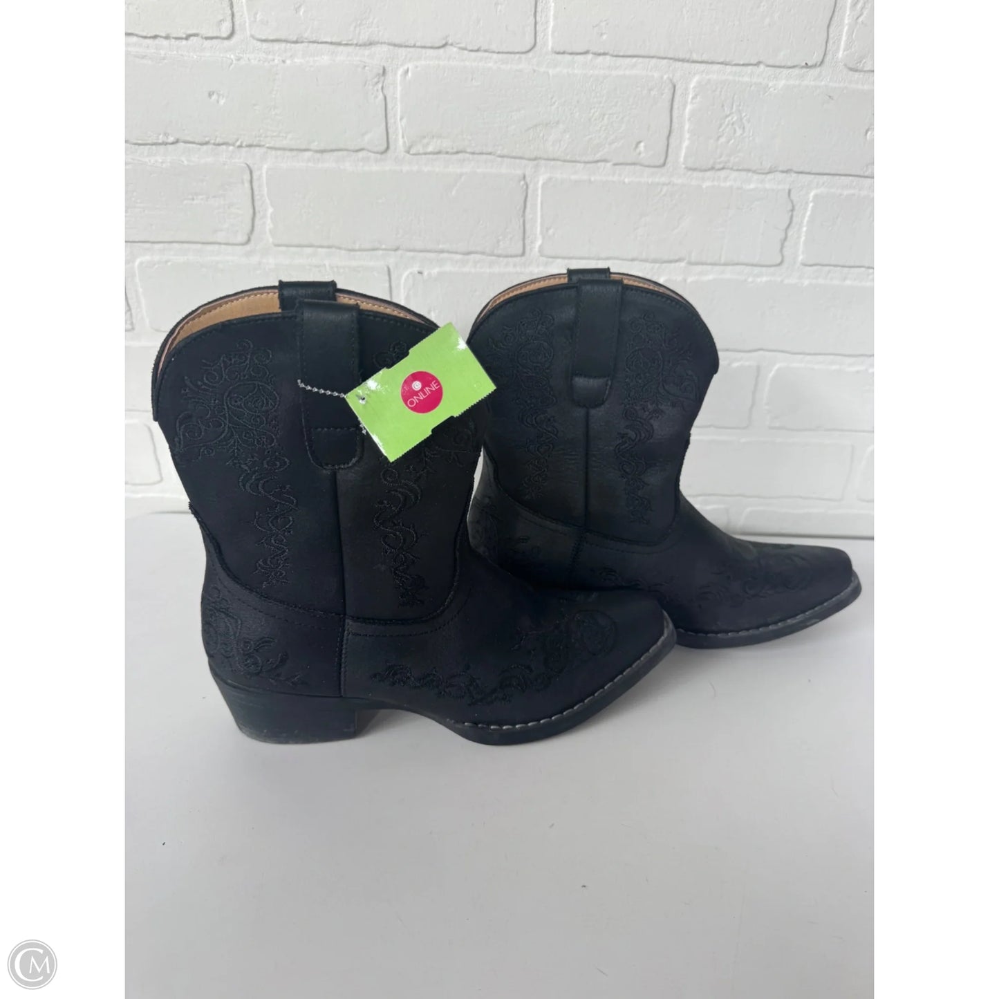Boots Western By Roper In Black, Size: 8.5