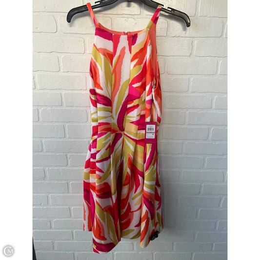 Dress Party Midi By Vince Camuto In Orange & White, Size: L