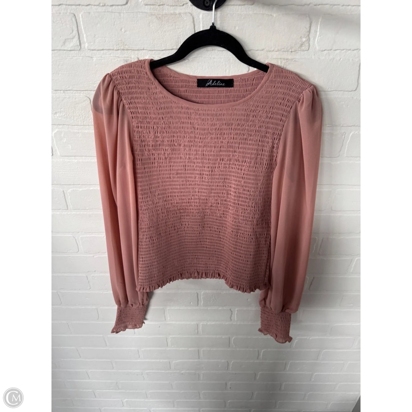 Top Long Sleeve By Clothes Mentor In Pink, Size: M