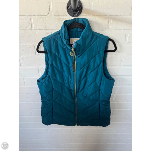 Vest Puffer & Quilted By Michael By Michael Kors In Teal, Size: M