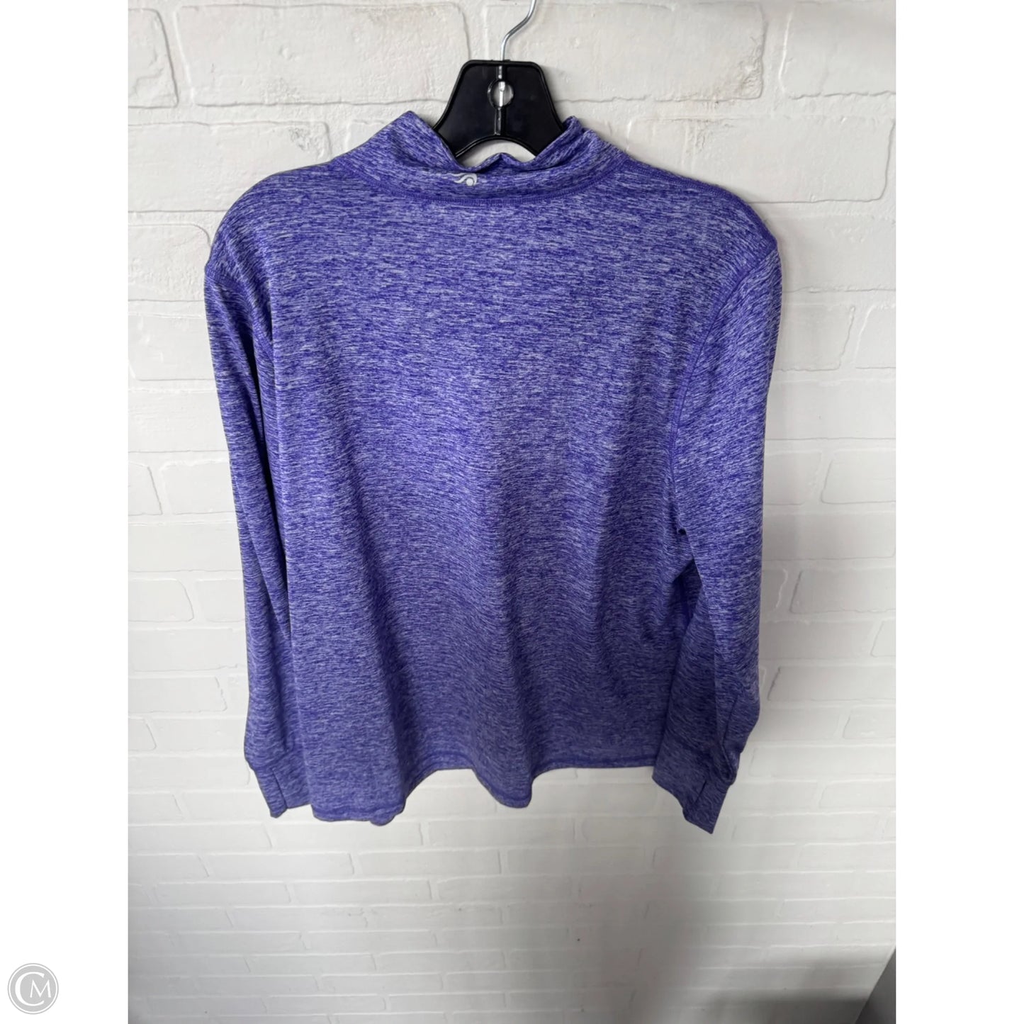 Athletic Top Long Sleeve Collar By Ideology In Purple, Size: 1x
