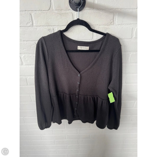 Top Long Sleeve By Lucky Brand In Black, Size: Xl