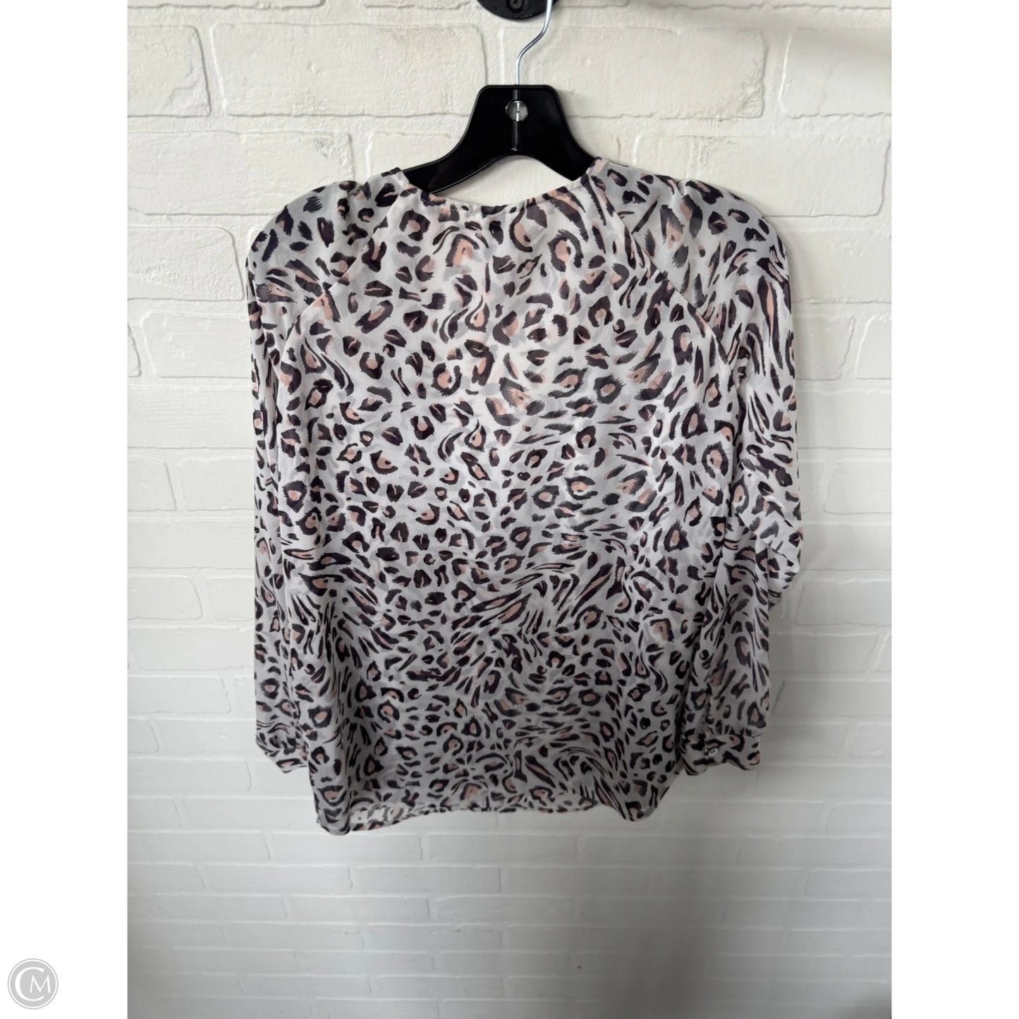 Top Long Sleeve By Cabi In Black & White, Size: S