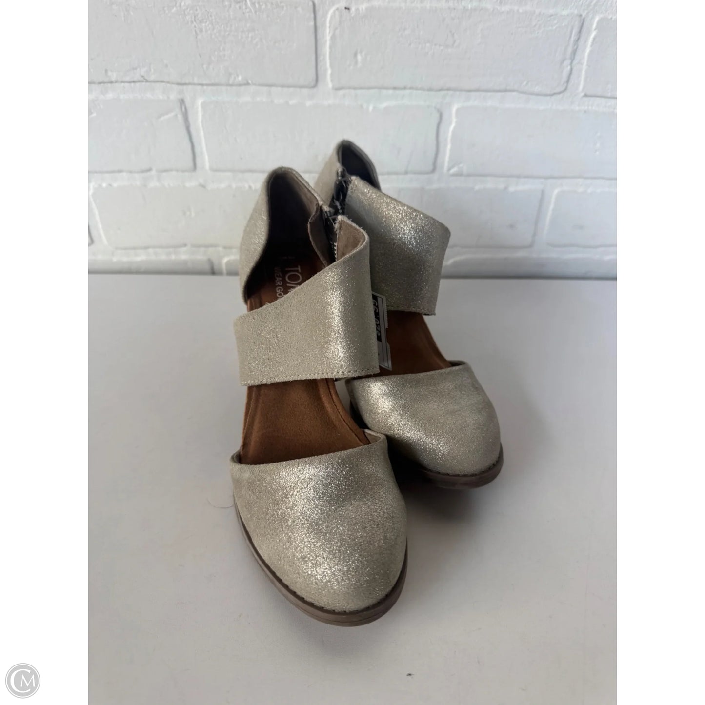 Shoes Heels Block By Toms In Silver, Size: 6