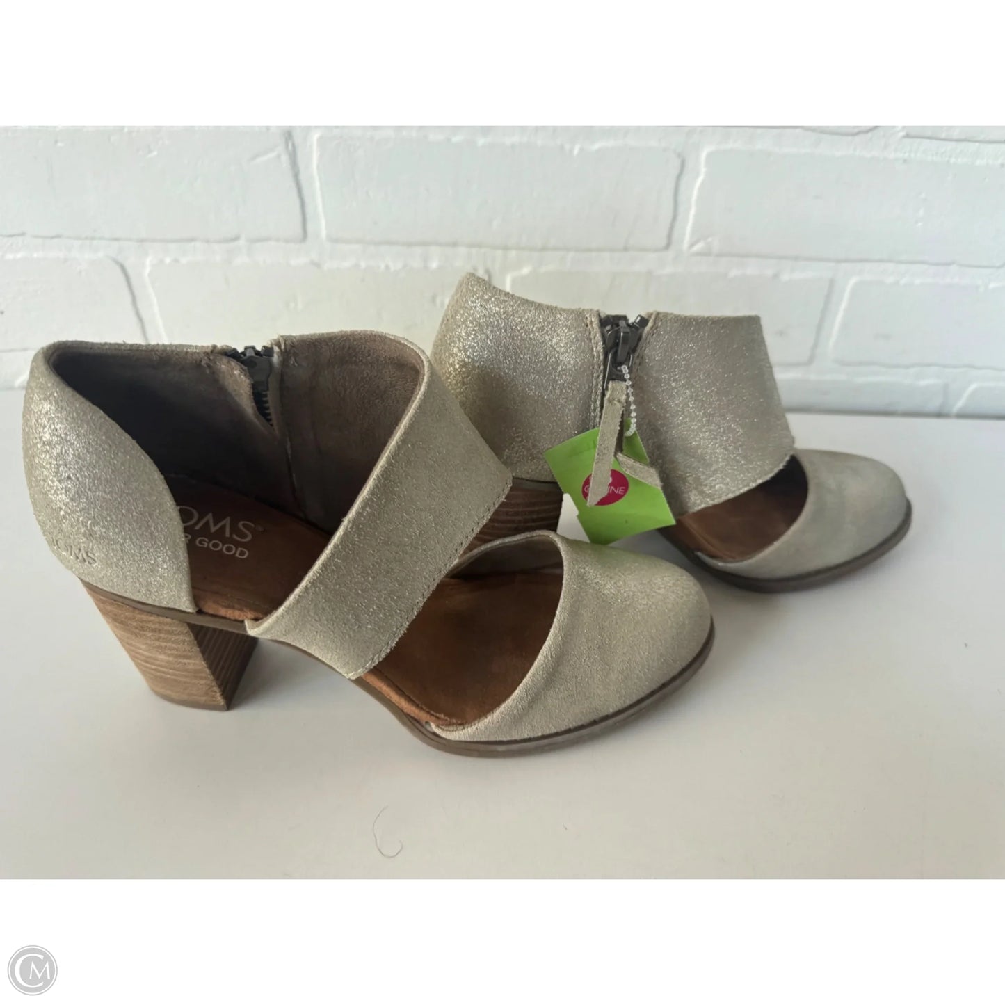 Shoes Heels Block By Toms In Silver, Size: 6
