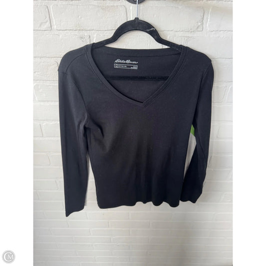 Top Long Sleeve Basic By Eddie Bauer In Black, Size: L