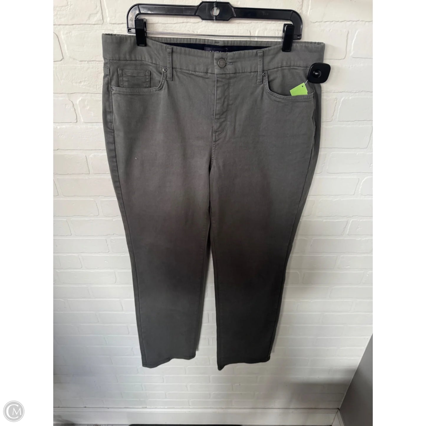Jeans Straight By Not Your Daughters Jeans In Green Denim, Size: 16