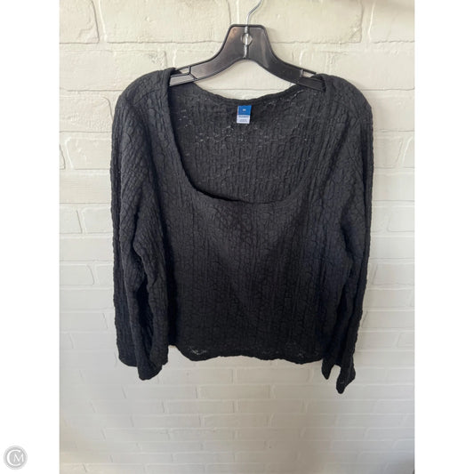 Top Long Sleeve By Old Navy In Black, Size: 2x