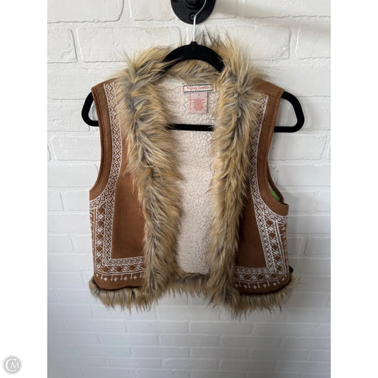 Vest Faux Fur & Sherpa By Flying Tomato In Brown, Size: S