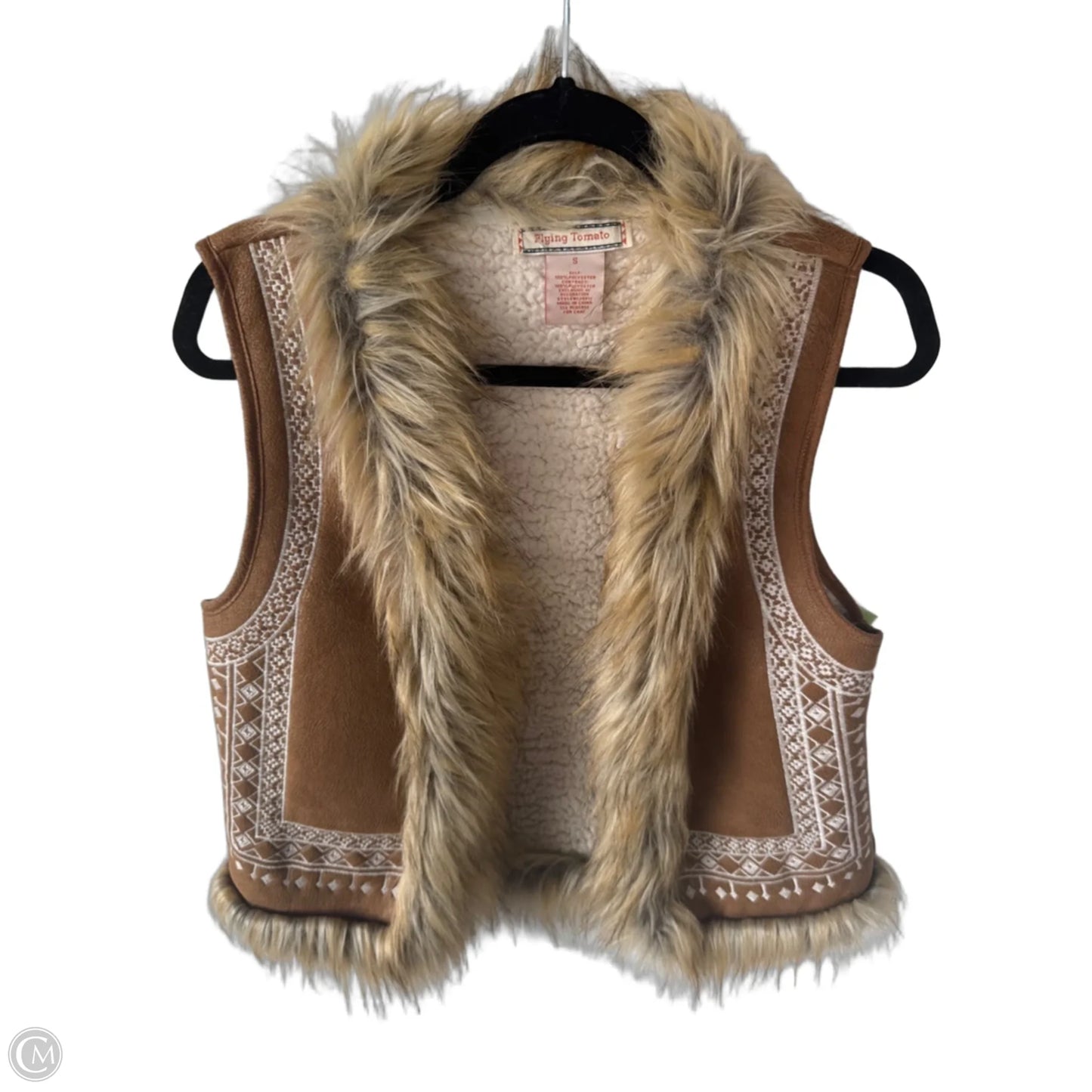 Vest Faux Fur & Sherpa By Flying Tomato In Brown, Size: S