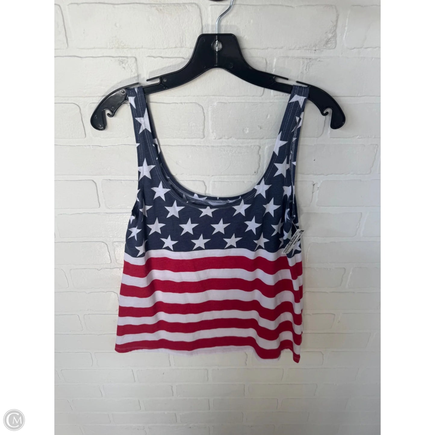 Top Sleeveless Basic By Old Navy In Blue & Red & White, Size: Xs