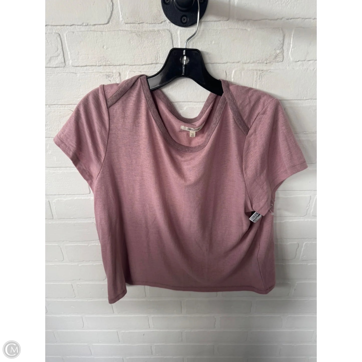 Top Short Sleeve Basic By Madewell In Pink, Size: Xl