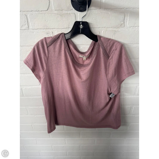 Top Short Sleeve Basic By Madewell In Pink, Size: Xl