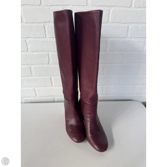 Boots Designer By Tory Burch In Maroon, Size: 6