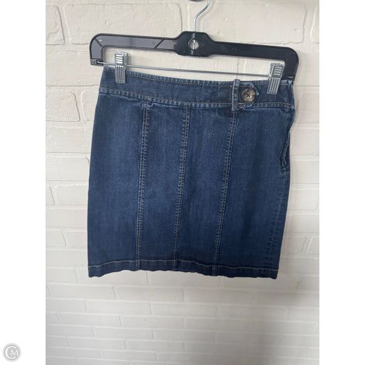 Skirt Mini & Short By Ann Taylor In Blue Denim, Size: 0p