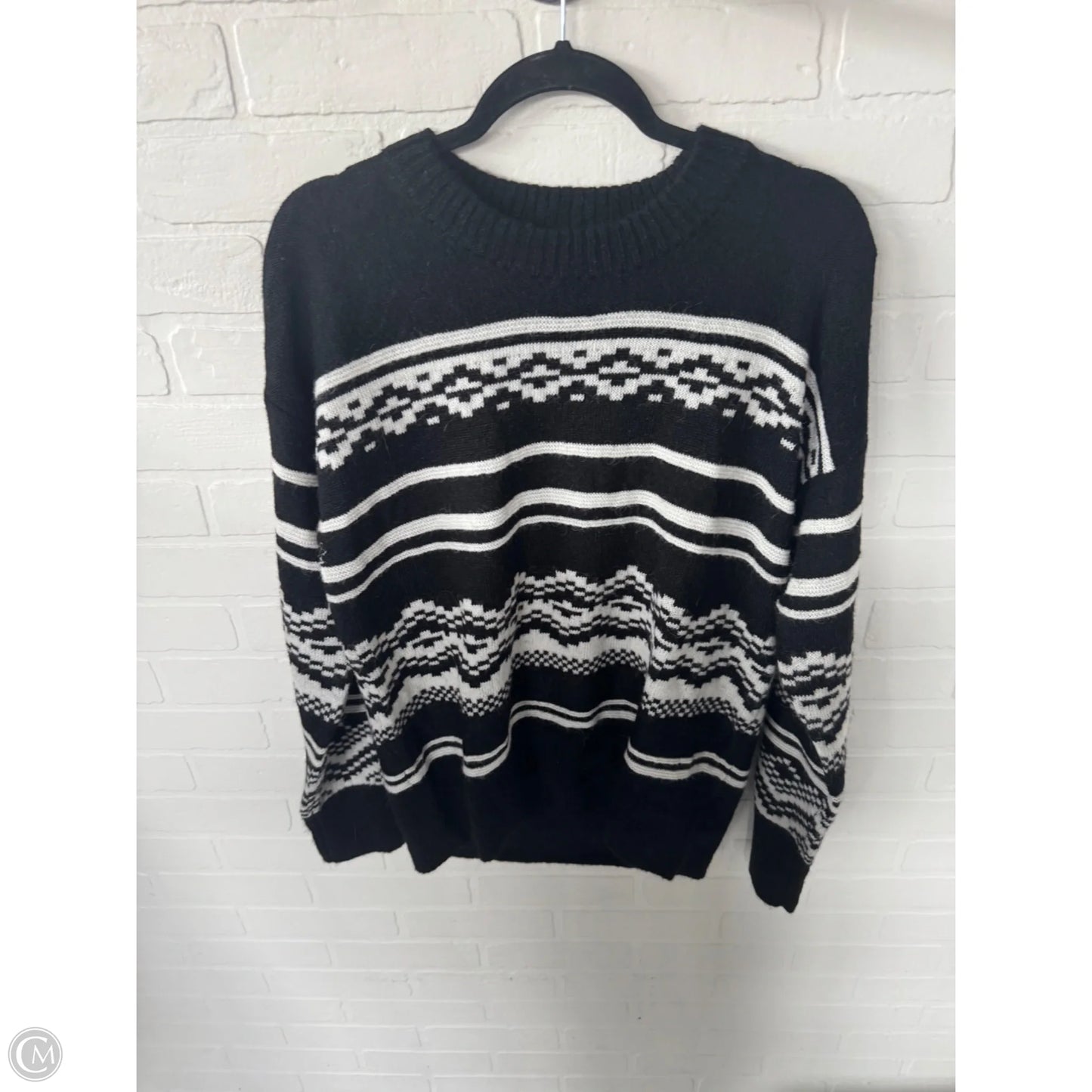 Sweater By Old Navy In Black & White, Size: M