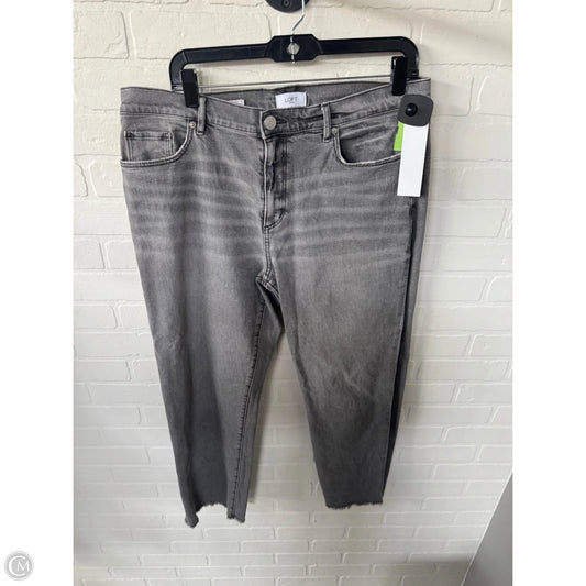 Jeans Straight By Loft In Grey Denim, Size: 12