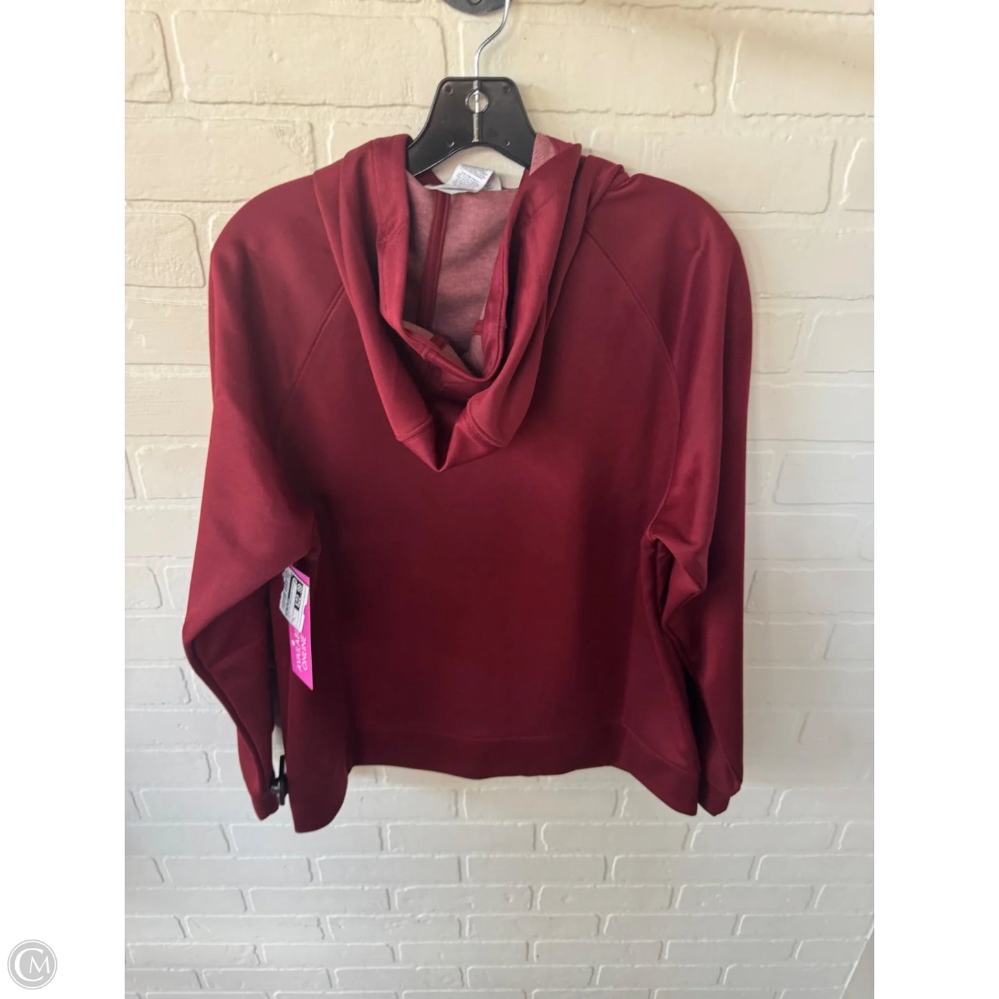 Athletic Sweatshirt Hoodie By New Balance In Red, Size: L