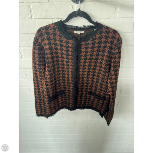 Sweater Cardigan By Max Studio In Black & Brown, Size: S