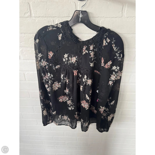 Top Long Sleeve By Lucky Brand In Black, Size: S