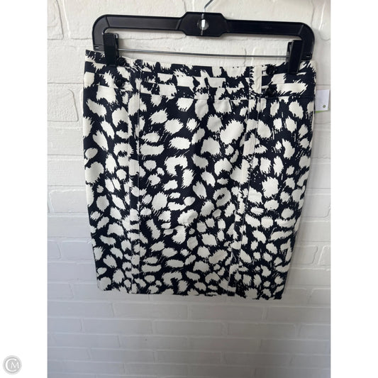 Skirt Mini & Short By Loft In Black & Cream, Size: 2