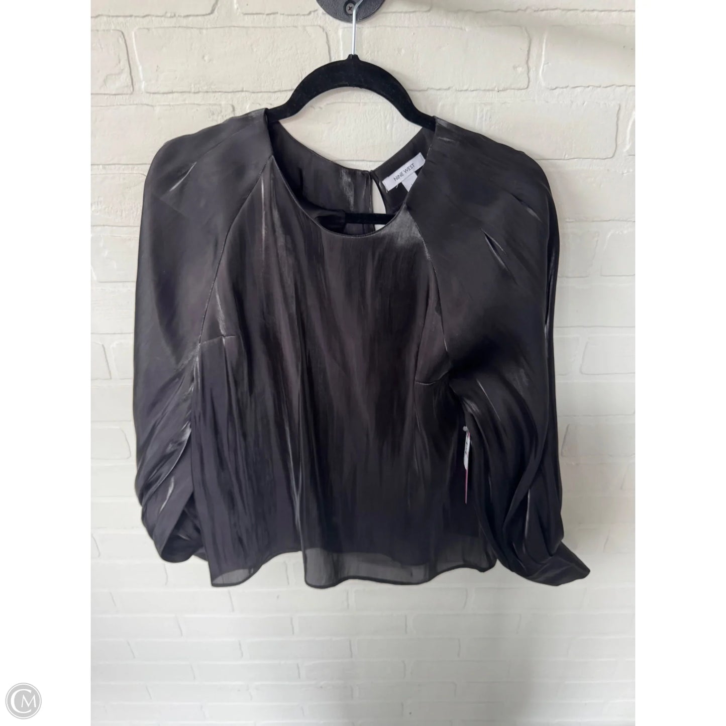 Top Long Sleeve By Nine West Apparel In Black, Size: L