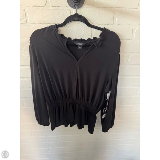 Top Long Sleeve By Simply Vera In Black, Size: L