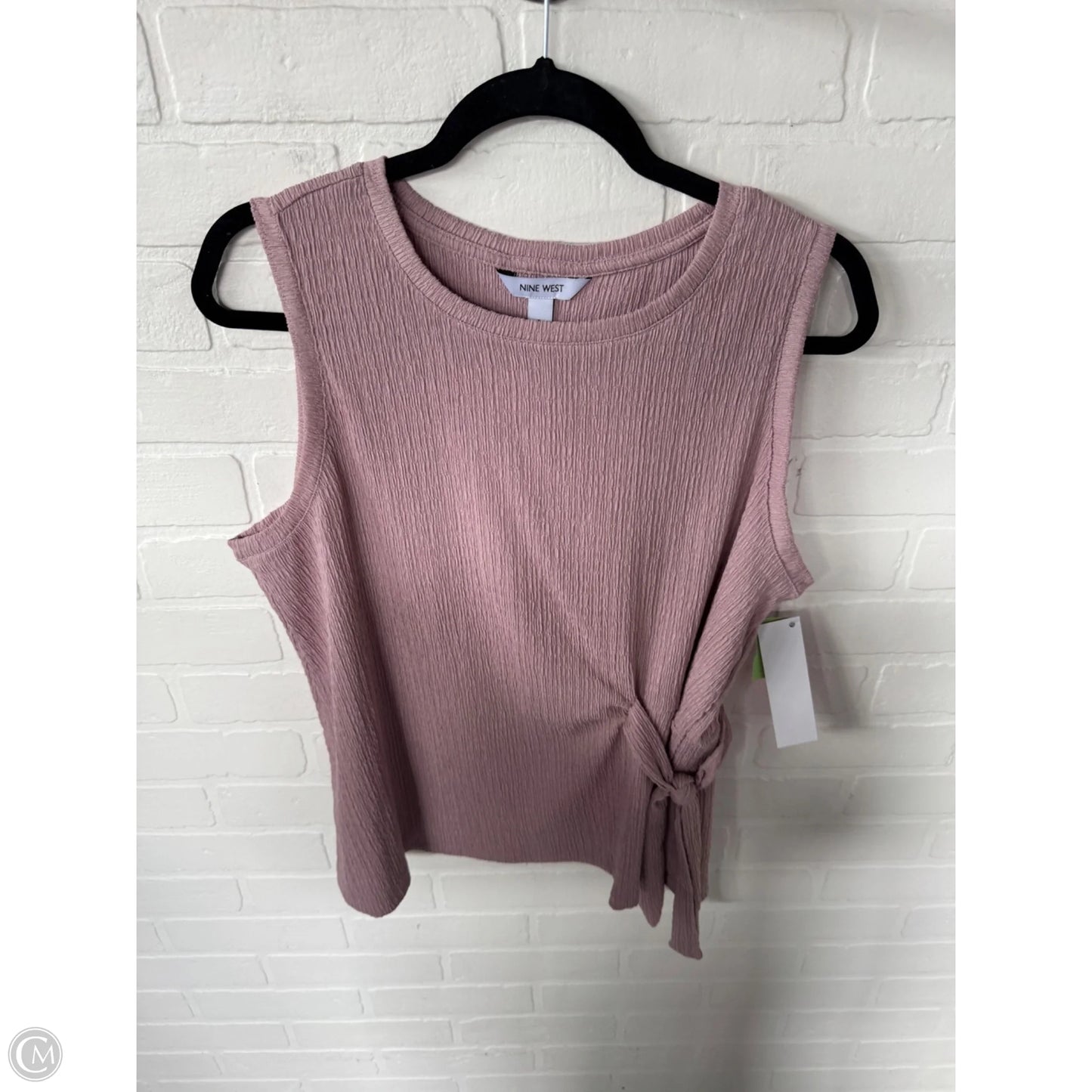 Top Sleeveless By Nine West Apparel In Pink, Size: L