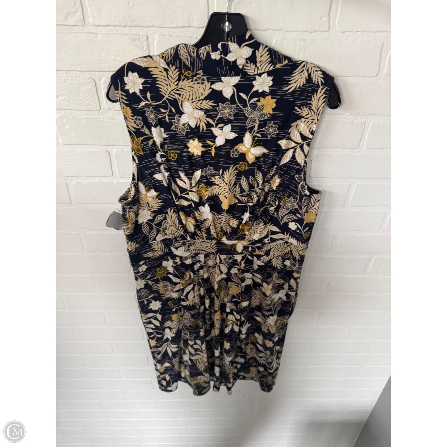 Dress Casual Short By Chicos In Blue & Yellow, Size: L