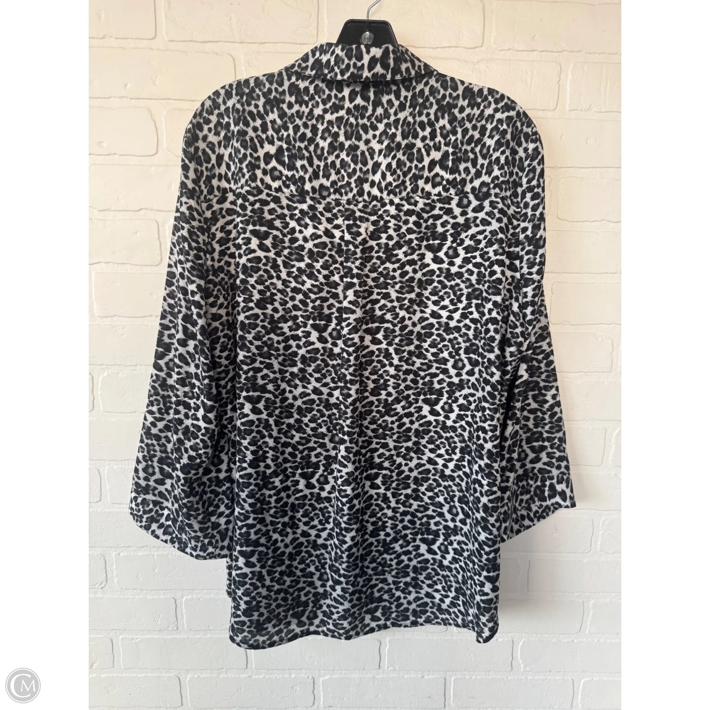 Top Long Sleeve By Iz Byer In Black & White, Size: Xxl