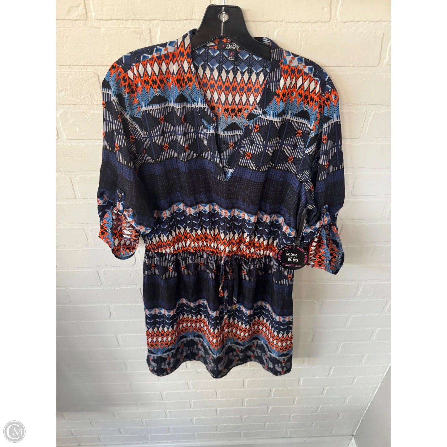 Dress Casual Short By Bebop In Blue & Orange, Size: Xl