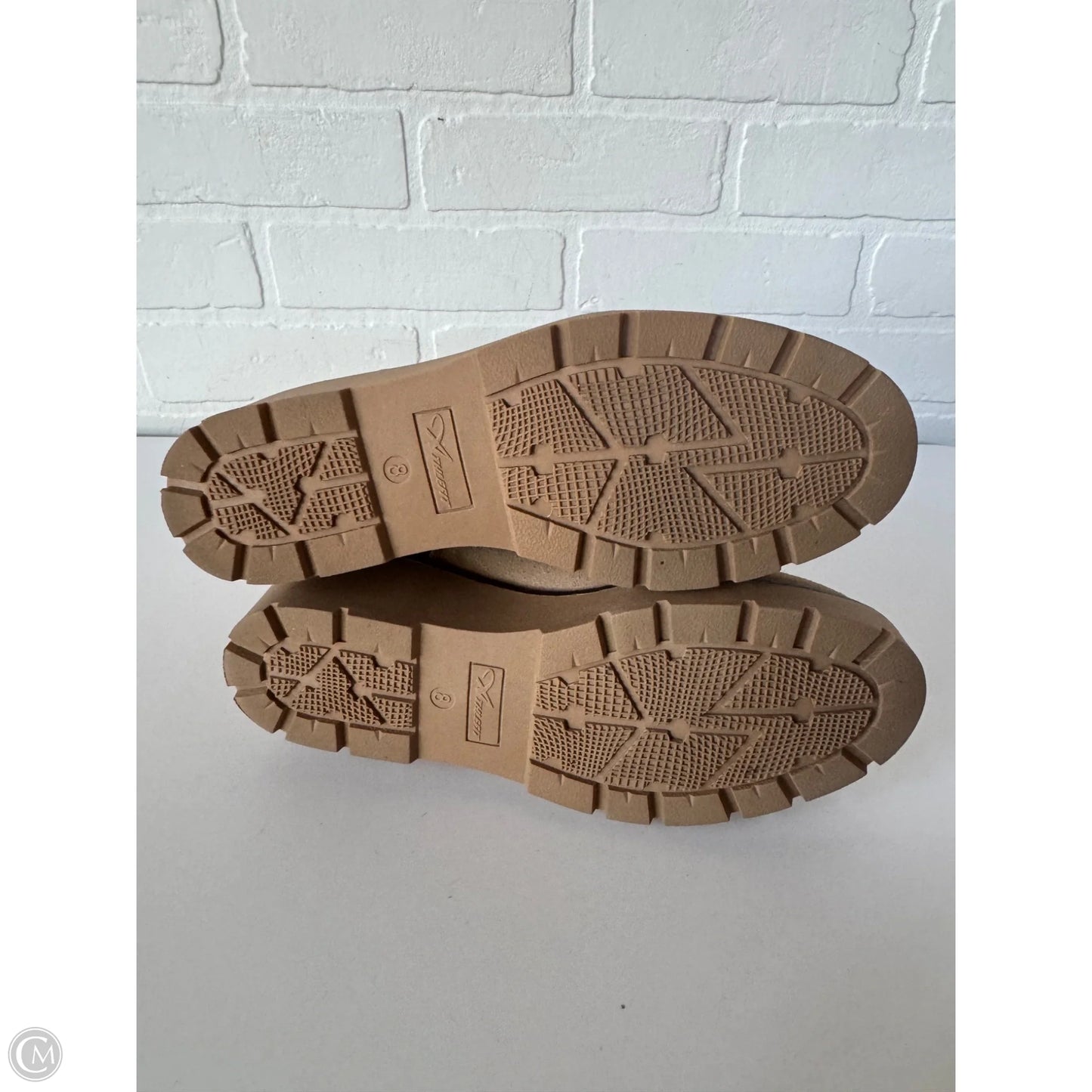 Boots Ankle Heels By Cme In Tan, Size: 8